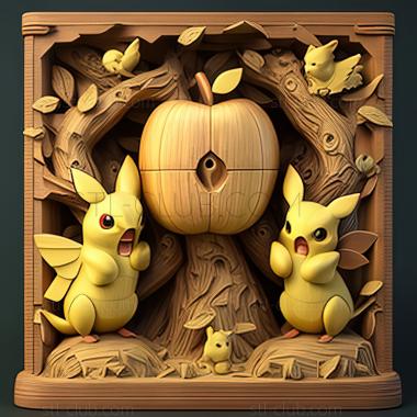 3D model The Apple Corp Pikachu and Pichu (STL)